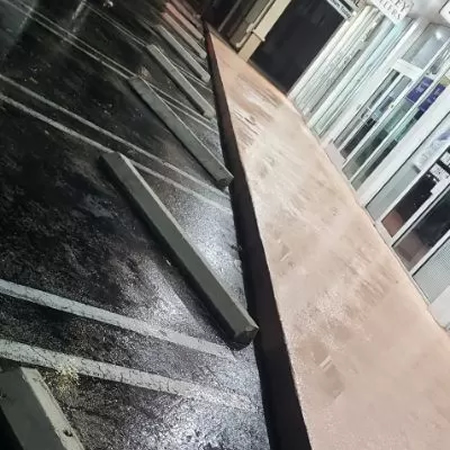 Commercial concrete cleaning on a parking lot in miami fl